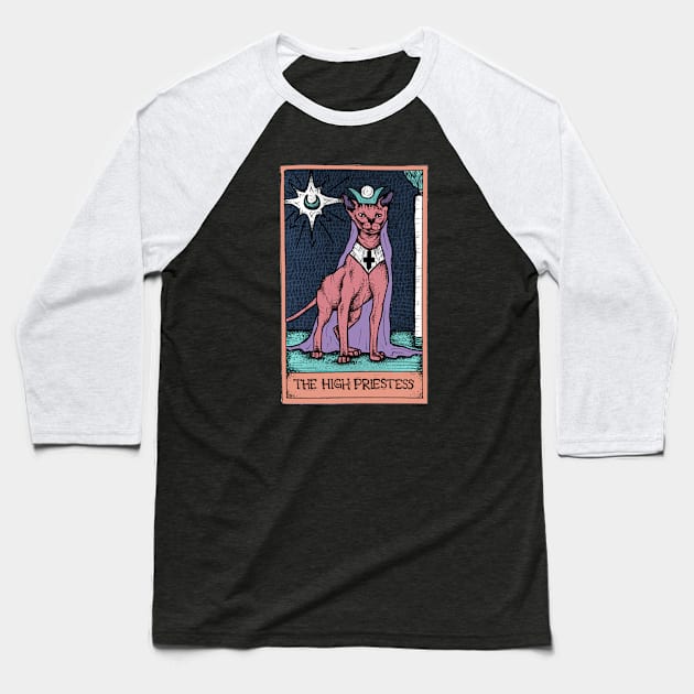 The High Priestess Baseball T-Shirt by dezintegracija